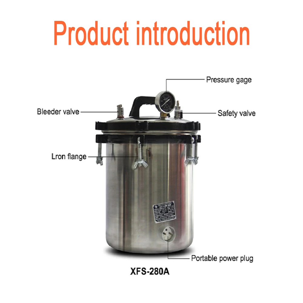 XFS-280A 18L Portable Type Stainless Pressure Autoclave