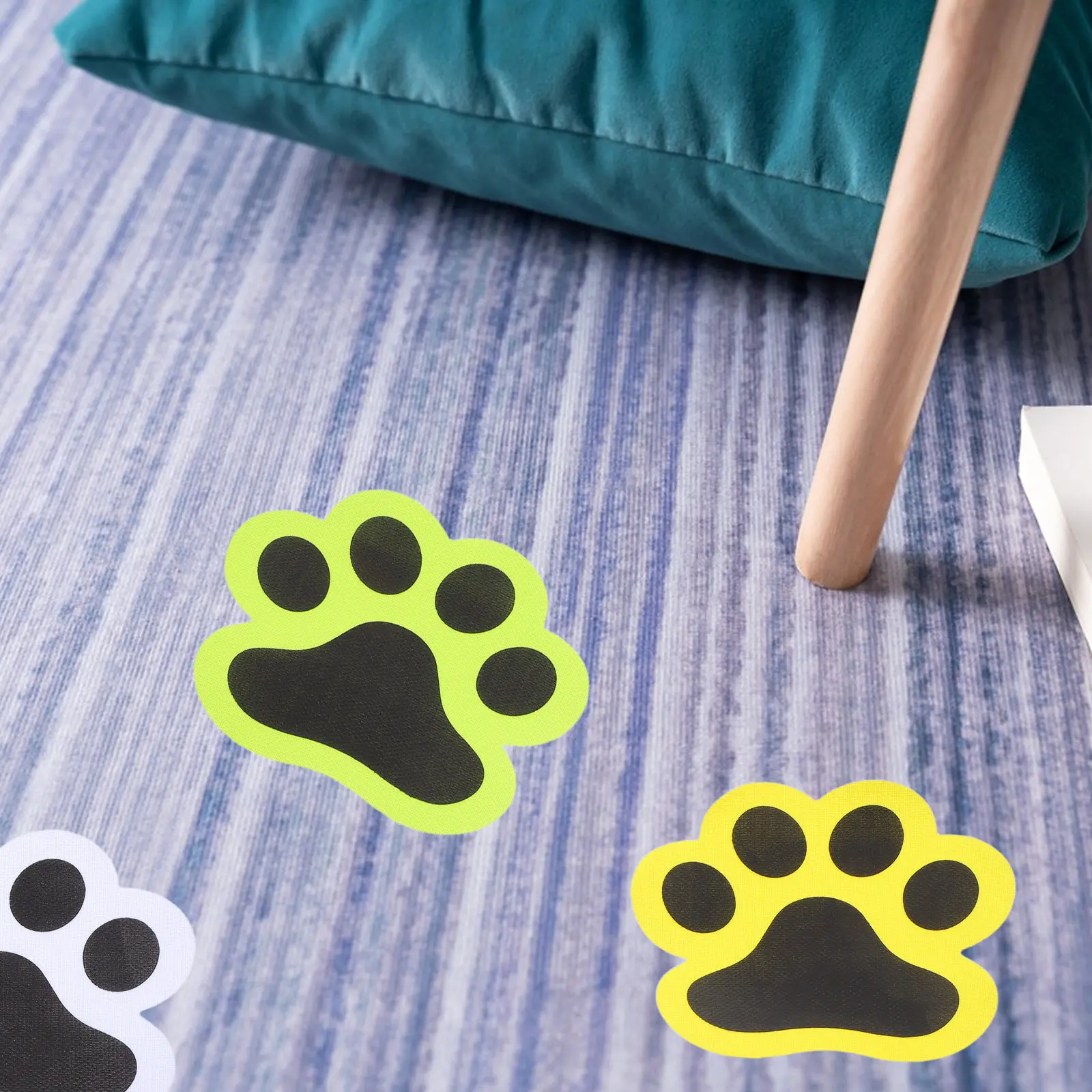 Cat Paw Carpet Markers 36 Pack Reusable Colorful Floor Dots for Classroom Preschool Music Activities