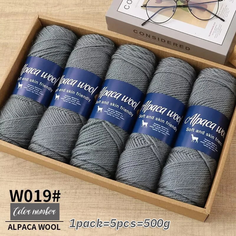500 g alpacawolgaren, grof garen, handgeweven om warme en modieuze truien, windjacks, jassen, sjaals, hoeden, garen te maken - afbeelding 1