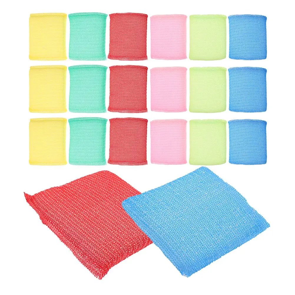 

24pcs Kitchen Dishwashing Sponge NonScratch Scrubbing Pads Reusable Cleaning Supplies Washable Dish Sponges Nylon Pad