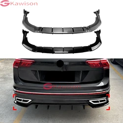 For VW Tiguan MK2 2017-2023 Rline Car Tail Fixed Wind Rear bumper Diffuser Decoration Accessories