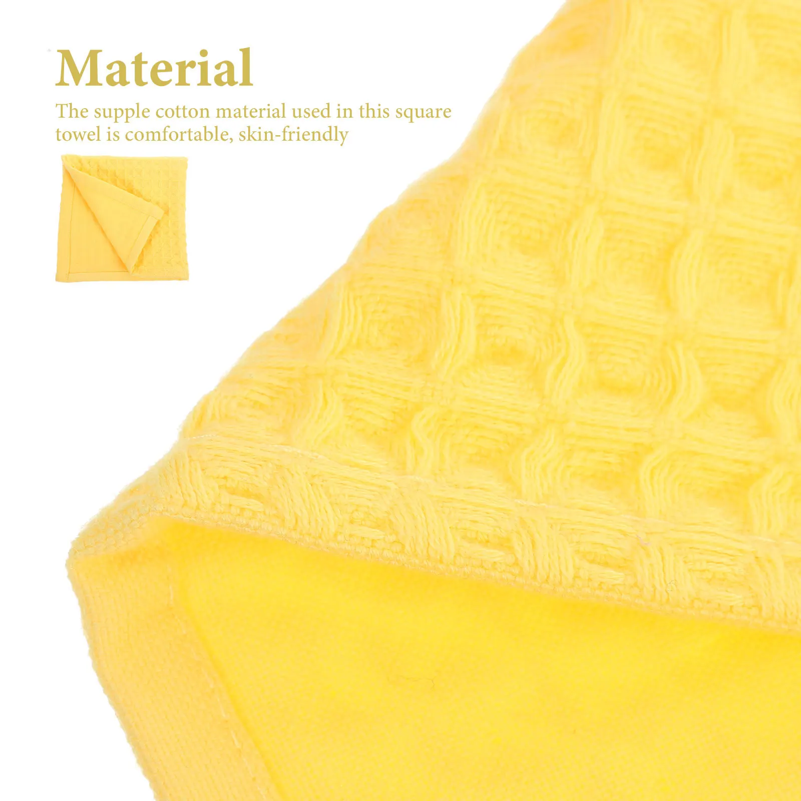 

2Pcs Cotton Square Face Towels Soft Breathable Washcloths Water Absorption Hand Durable Comfortable for Facial