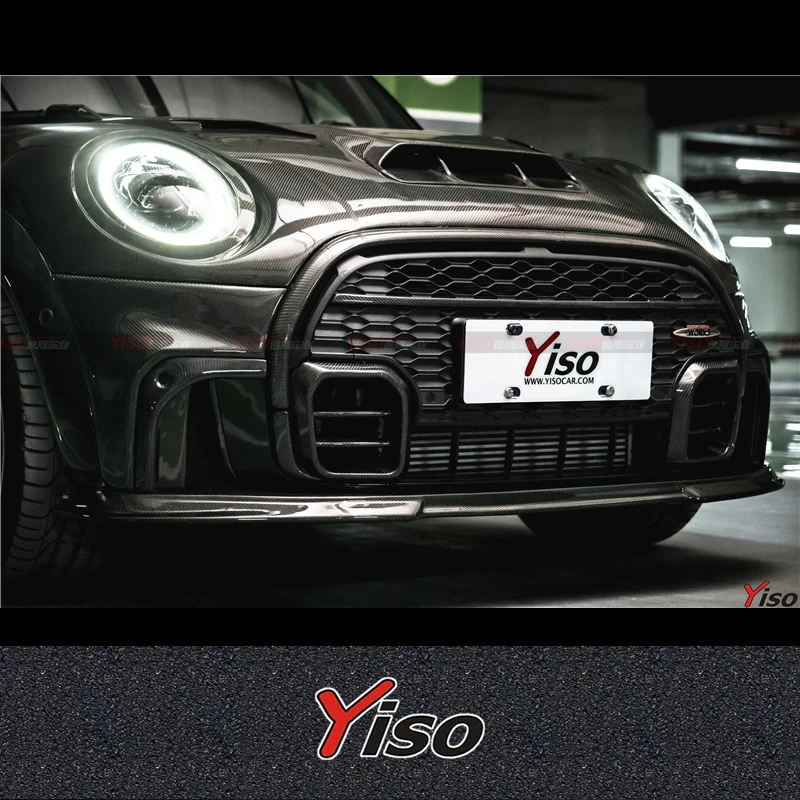 Suitable for MINI 2022 F56 JCW LCI Modified Aerodynamic kit Carbon fiber Front bumper Air inlet Front bumper decorative sheet