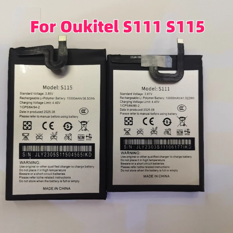 

Новые высококачественные аккумуляторы 2025 года для телефонов Oukitel S111 S115, встроенные в плату, с платой управления