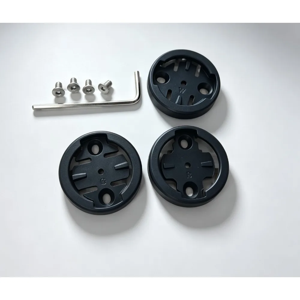 Kit de base pour ordinateur de vélo, 3 adaptateurs interchangeables pour Wahoo Bryton Garmin, avec vis et clé hexagonale