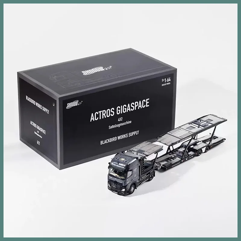 Shadow pro Alloy 1:64 Actros Double-decker Car Transporter Trailer Model Classics Adult Souvenir Gift Static Display