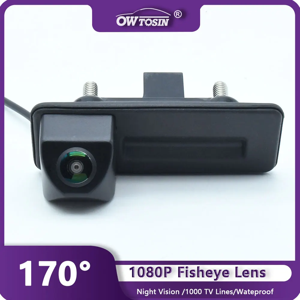 

170° AHD 1080P Fisheye Lens Trunk handle Vehicle Rear View Car Camera For Skoda Fabia MK2 2010 2011 2012 2013 Android Monitor