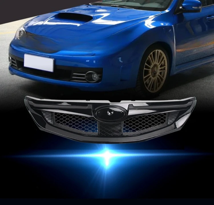 

Suitable for 08-10 Impreza Front Bar Mid Net WRX Wagon5 Door Bright Black Front Bar Grille