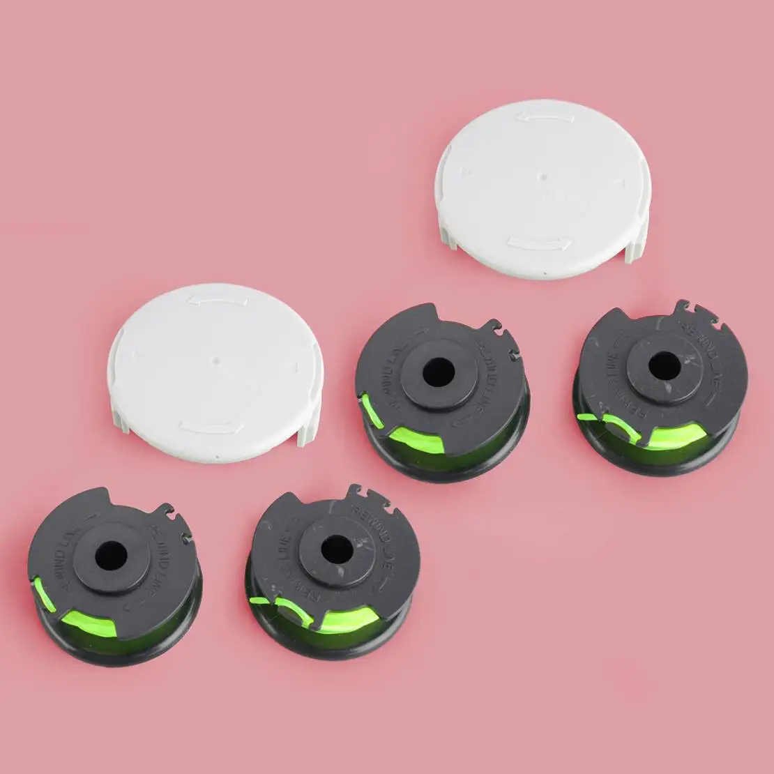 2.444-015.0 2 Sets Line Spool With Cap Kits Plastic Fit For Karcher LTR 36 Battery Grass Trimmer