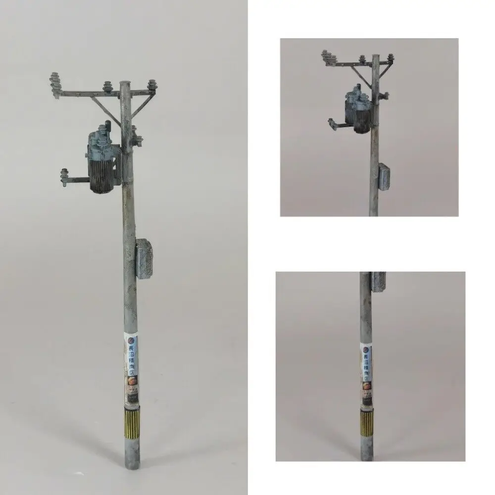 1/64 Diorama Power Transformer Pole Model City House Railway Scene Model Accessories