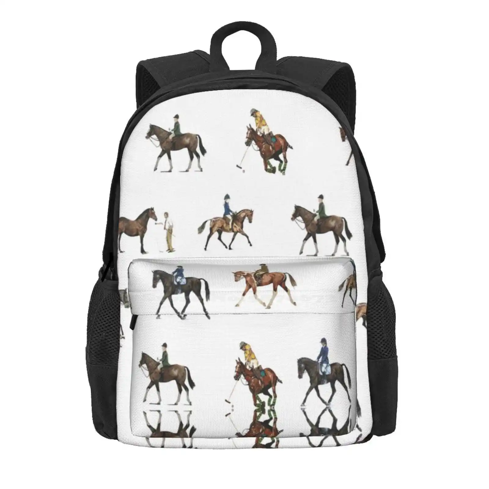 Horses Hot Sale Schoolbag Backpack Fashion Bags Horses Animals Horse Riding Horse Back Riding England Funny