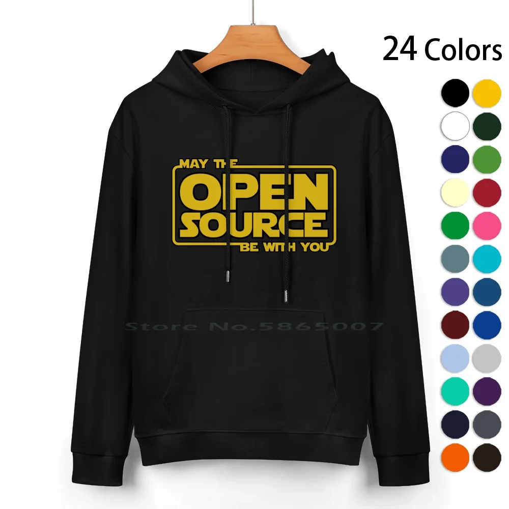 

May Open Source Pure Cotton Hoodie Sweater 24 Colors Open Source Programmer Developer Software Engineer Code Devops Computer