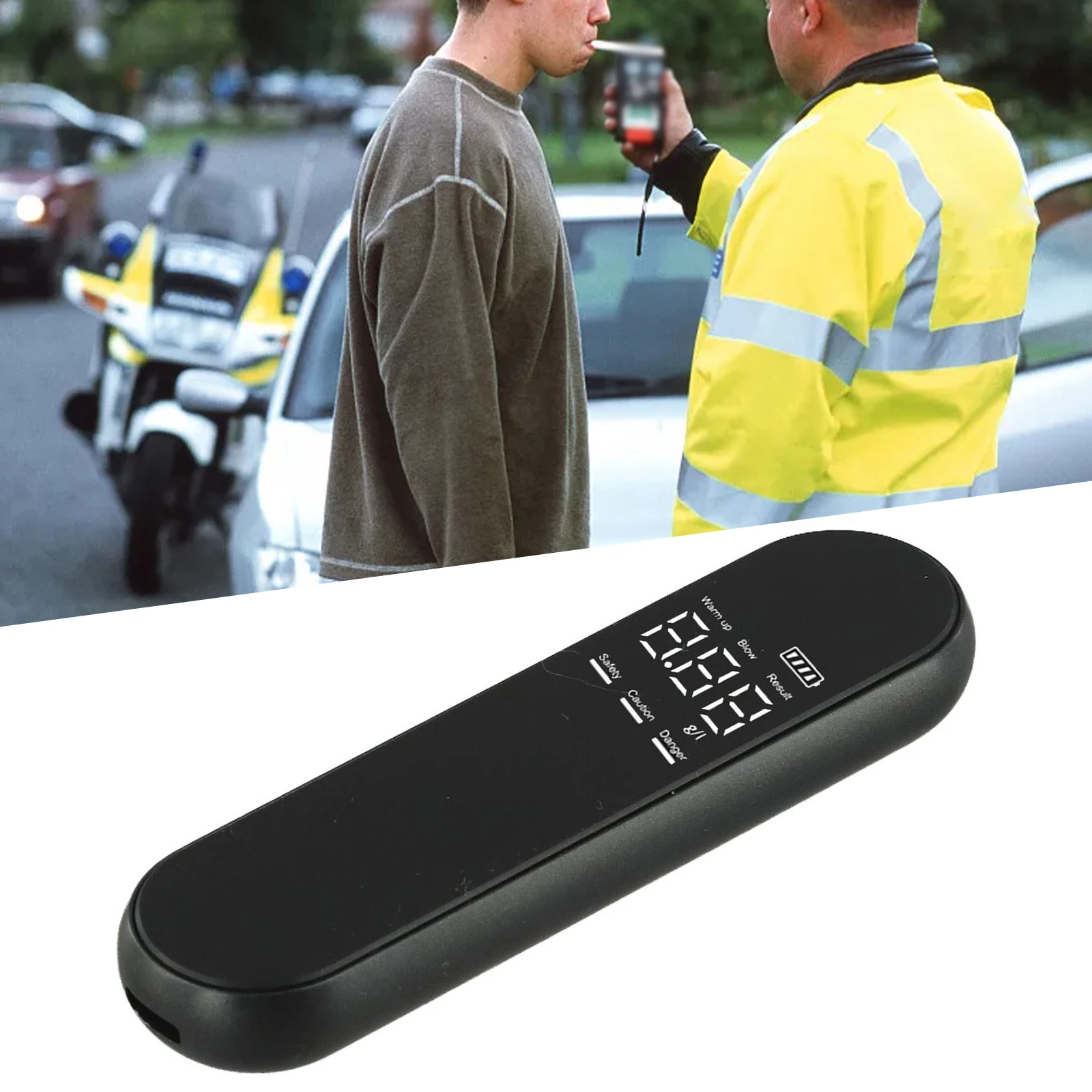 

For Car For Home Alcohol Detection Device Alcohol Tester Alcohol Testing Tool 5V 1A Voltage Accurate Alcohol Concentration Meter
