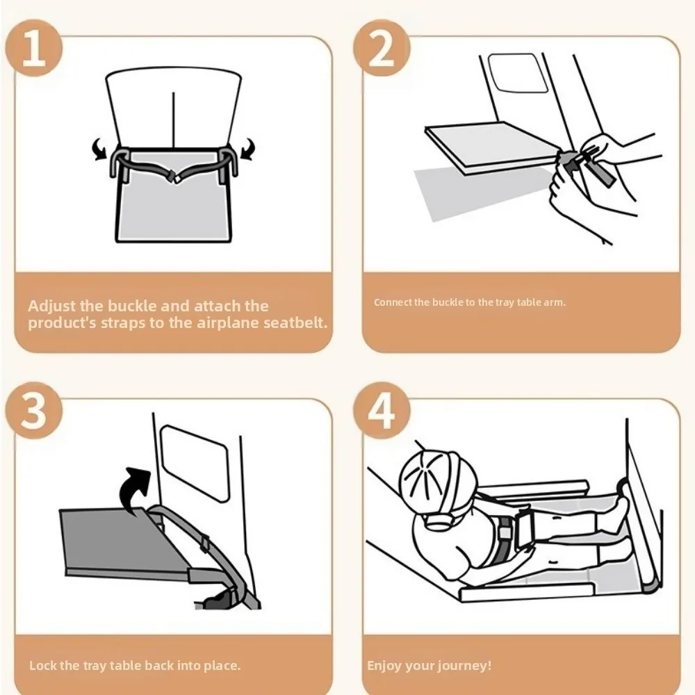 Breathable Airplane Bed Comfort Design Portable Foot Rest Hammock with Side Pocket Comfortable Toddler Seat Extender Bed