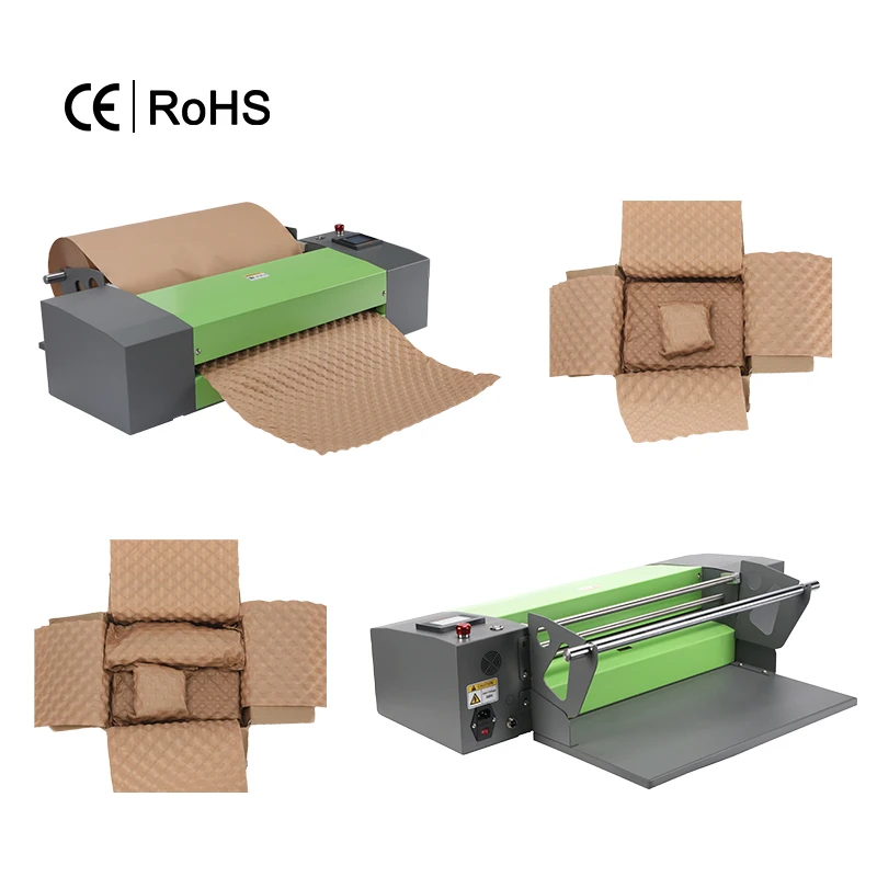 Recyclable Automatic Paper Cushion Machine Desktop Bubble Cushion Device For Ecommerce Packaging Pad Cushion Making Machine