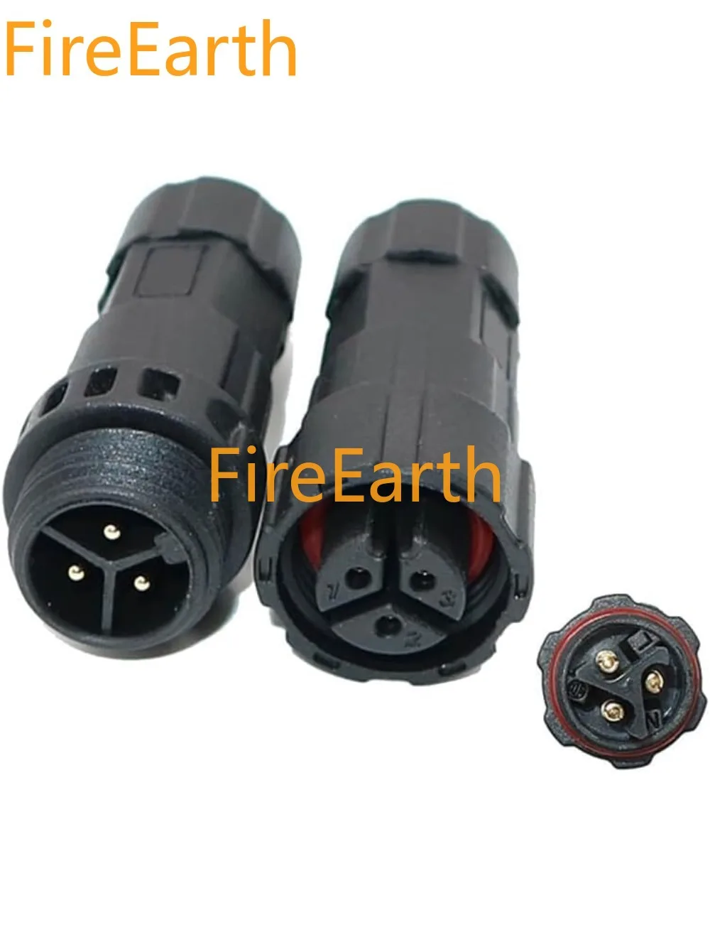 

M16 Waterproof Cable Connector IP68 3 Pin Male Female Plug Solder Type for Cable LED Power Connector