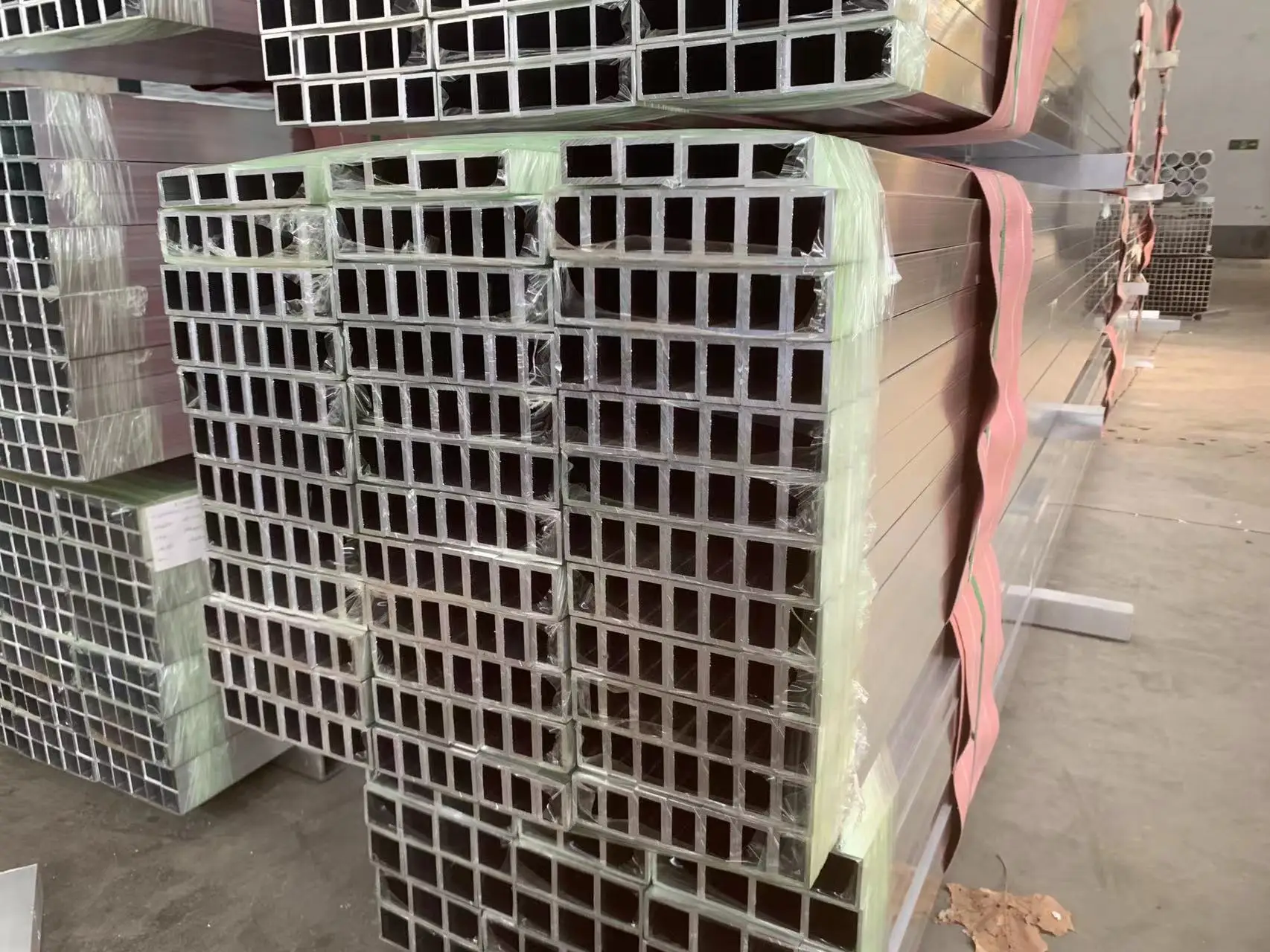 التخصيص الألومنيوم النتوء الشخصي الخشب الحبوب مسحوق المغلفة الألومنيوم مستطيل مربع أنبوب مجوف للباب والنافذة #4