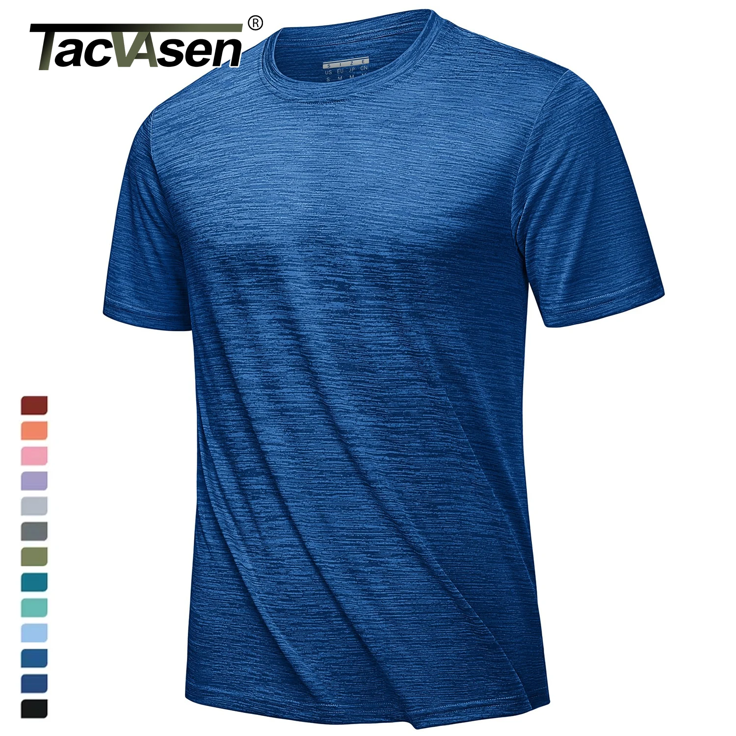 TACVASEN T-shirt ad asciugatura rapida T-shirt da corsa estive da uomo Manica corta Atleta Allenamento elastico Abbigliamento sportivo Top casual da esterno