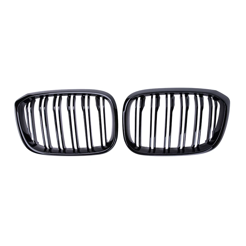 Gloss Black Car Front Grille Kidney Grill Double Slat For BMW X3 X4 G01 G02 G08 18-21 Racing Grills Auto Styling Accessories