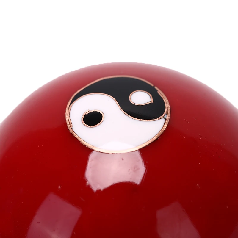 Chinese Yin Yang Health Ball Stress Relief Meditation Red Massage Tool Handball