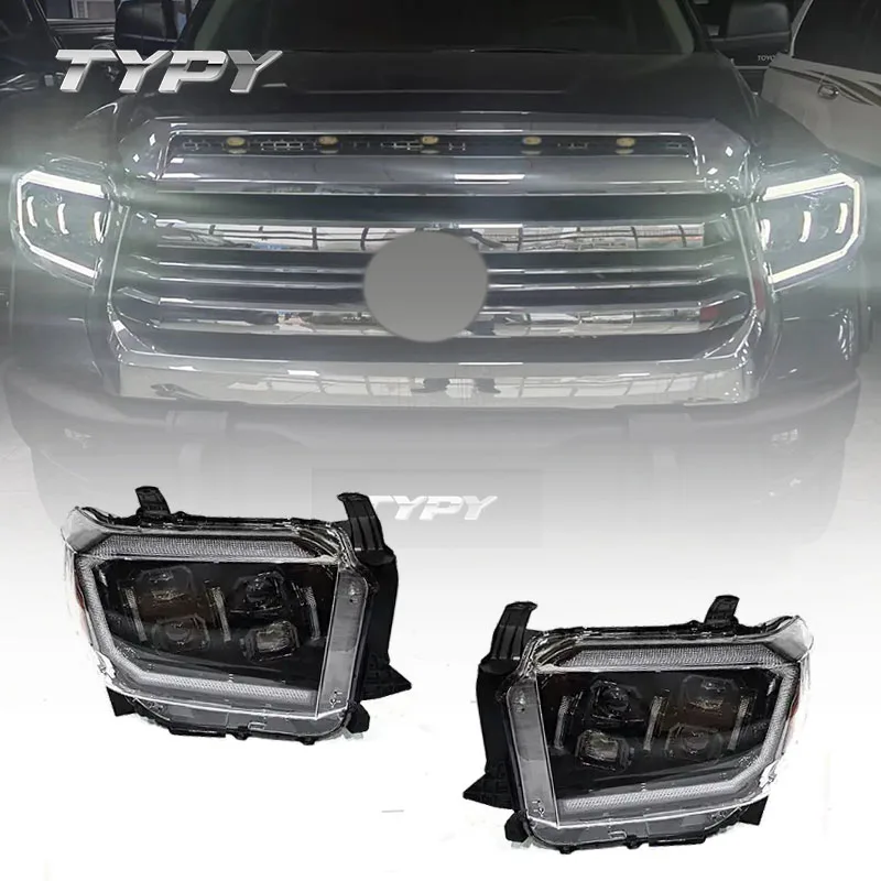 

Car Headlamp Headlights Modified LED 4 Lens Head Lamp Head Light DRL Running Lights Turn Signal For Toyota Tundra 2014-2020