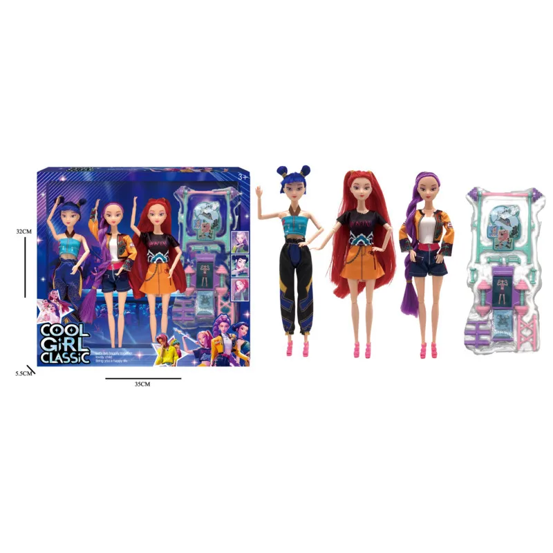 30cm アニメ KPOP デモンハンターズ ドール おもちゃ ルミ ミラ ゾイ フィギュア ドール K-POP 鬼滅の刃 デスクスタチュー ビニールドール おもちゃ 子供向けギフト