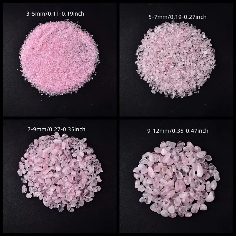 رقائق الصخور المصقولة المصقولة من الكوارتز الوردي، أحجار كريستال الكوارتز الوردي الطبيعي، حوض السمك غير المنتظم، الحصى، رمال الصخور #6