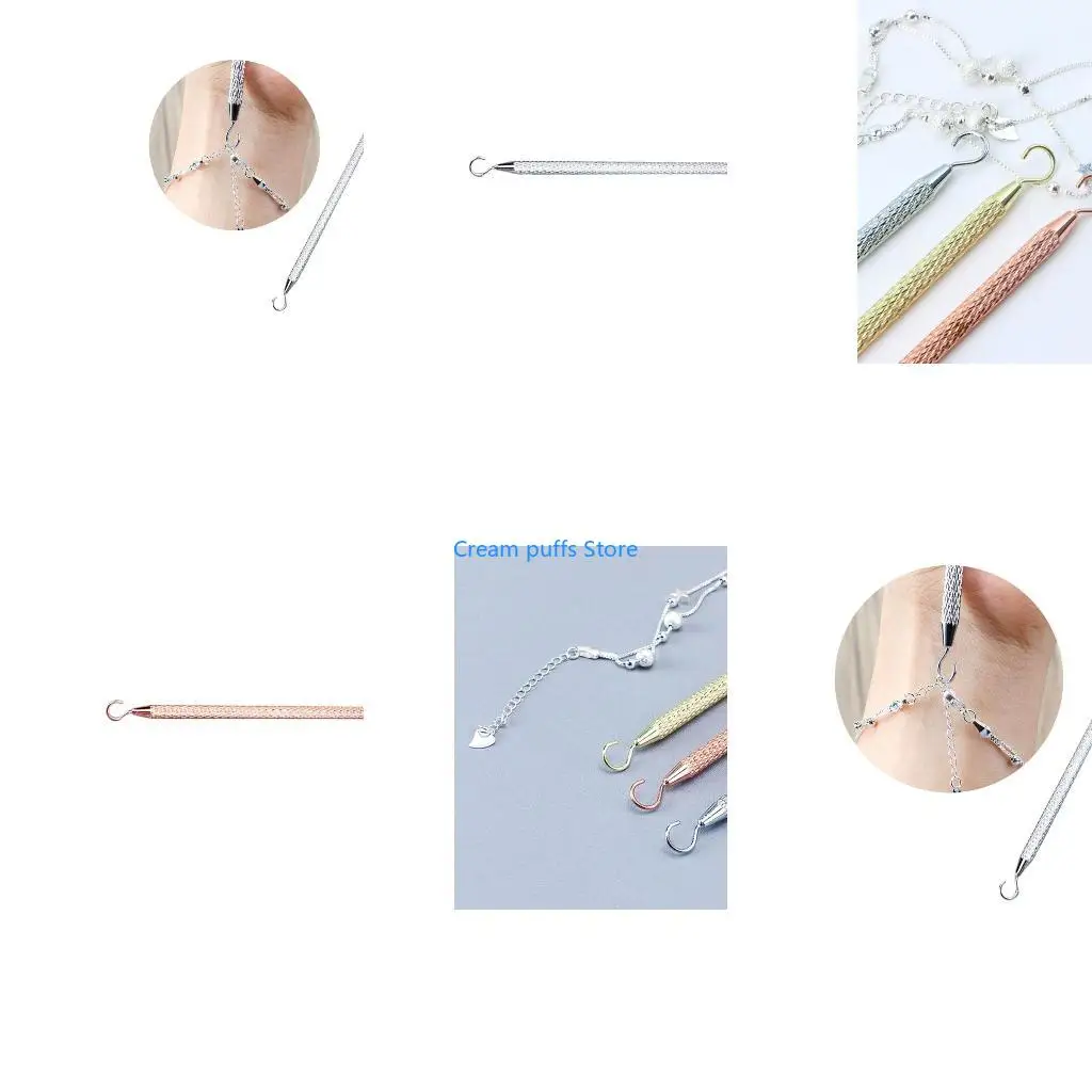 50LE Bracelet Tool Jewelry Helper Plier Clip Equipment for DIY Necklace Watch Clasps Closure Making Supplies Assistance Tool