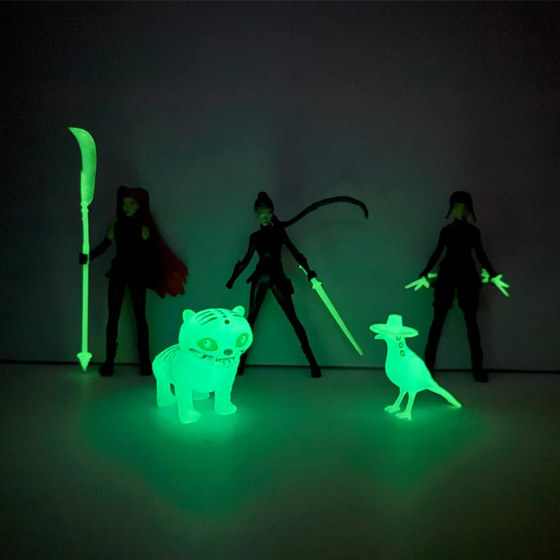 2025 New Kpop Demon Hunters Anim Figure Toy Derpys Tiger Rumi Mira Zoey Sussy Luminous Edition Figurine Doll For Fans Gift