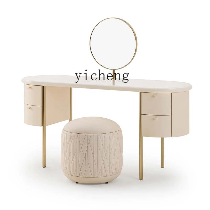 XL Italian-Style Light Luxury Dressing Table Bedroom and Household Small Apartment Princess Stool Simple Makeup Table