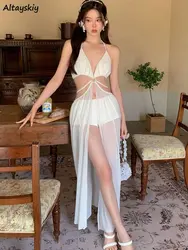 Bikini Set Women Solid Hotsweet Backless Sleeveless Simple Fashion Swimwear Beach Style Elegant Female Casual Cozy Holiday Ins