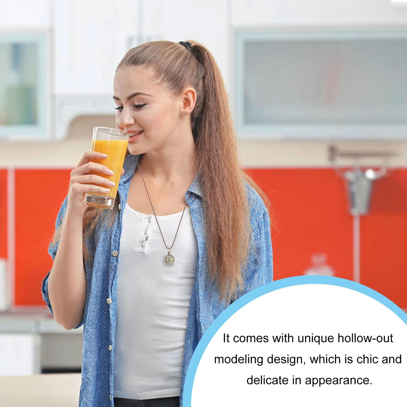 

2Pcs Practical Diffuser Necklace Aromatic Jewelry with Openable Ball for Bodhi Luminous Balls and More Fashionable Neck Jewelry