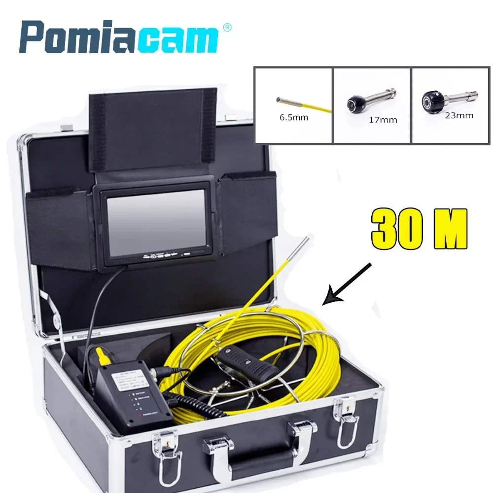 Caméra d'inspection de tuyau de tube de livres de conduit sous-marin, câble étanche, vidange, égout, WP70, 30m, 100 pieds