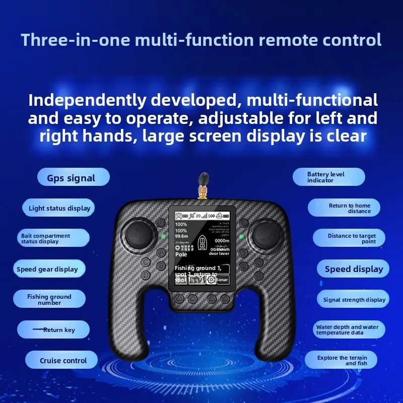 Custom Large Cat Fishing Fish Finder 3-in-1 Remote-Controlled Boat 500m Range Sonar Positioning Smart Bait Dispensing 1.5kg Load