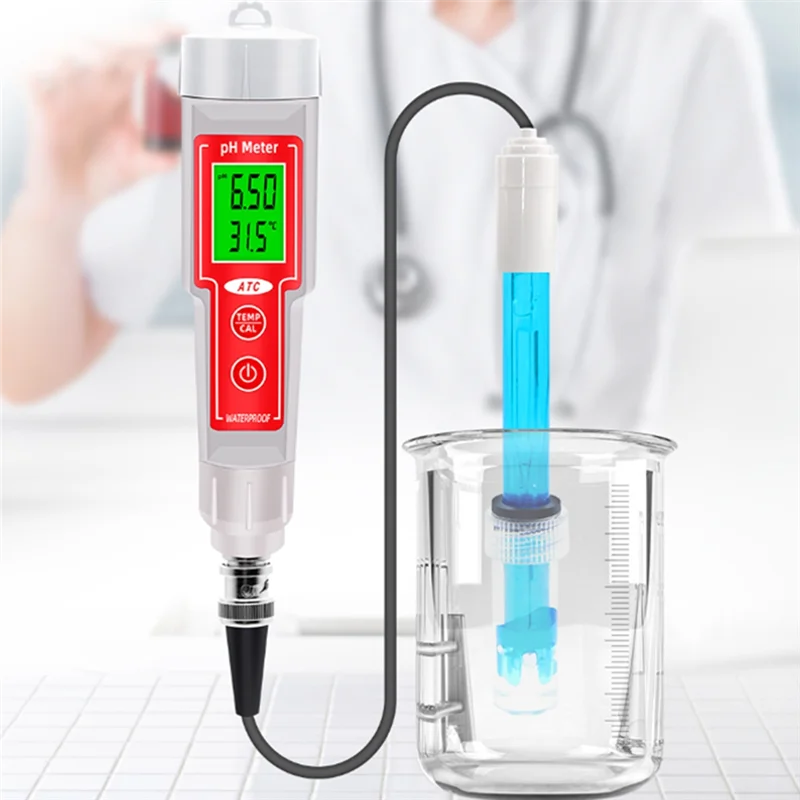 ABJN-Digital 2 in 1 PH Temperatura Tester della qualità dell'acqua Retroilluminazione Misuratore di coltura idroponica per strumenti di misurazione dell'acquario della piscina