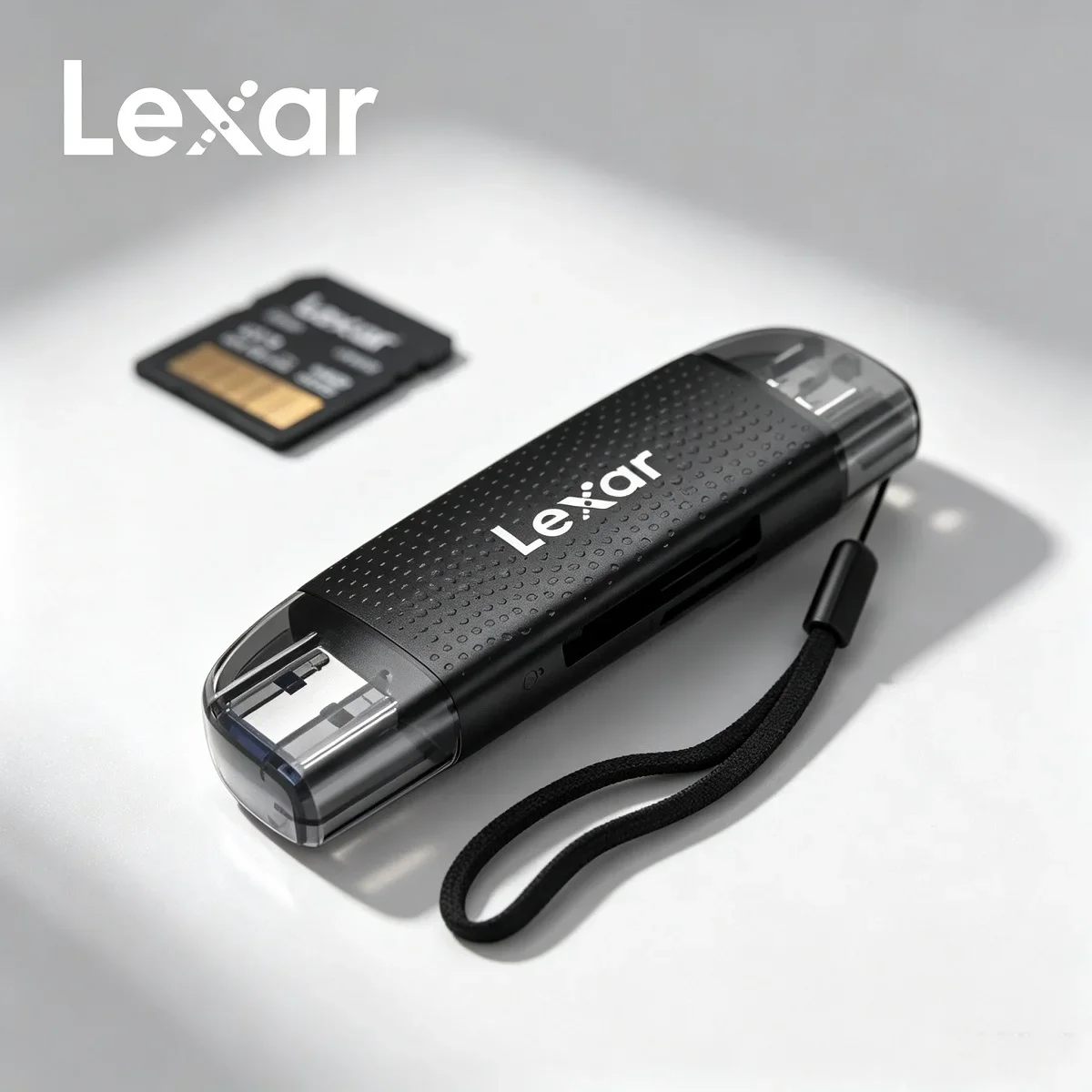 leitor-de-cartao-lexar-rw310-com-velocidade-de-ate-205mb-s-dual-slot-usb-a-usb-c-leitor-de-cartao-sd-e-micro-sd-para-computador-e-telefone