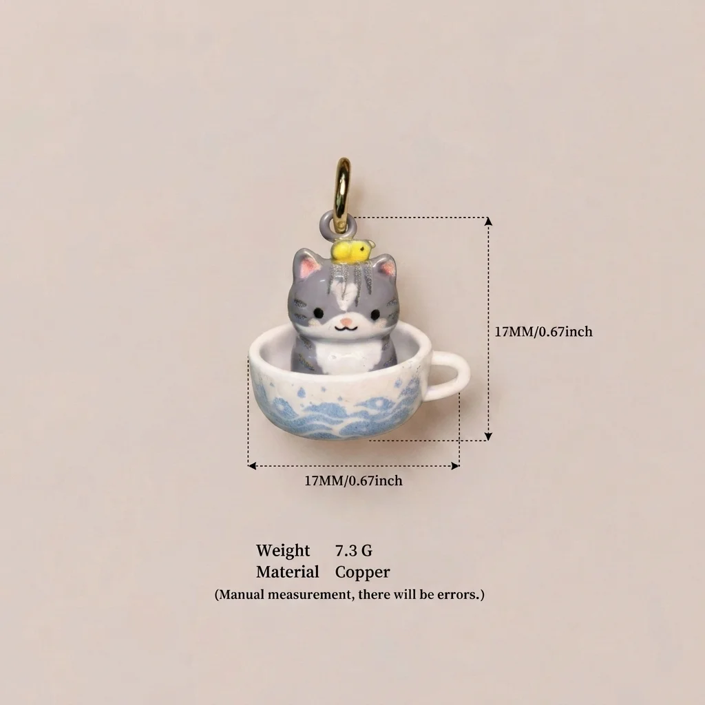 Modische und niedliche neue Tier-Serie: Fuchs, weißes Kaninchen, Shiba Inu DIY-Anhänger für Schmuck. – Detail 5