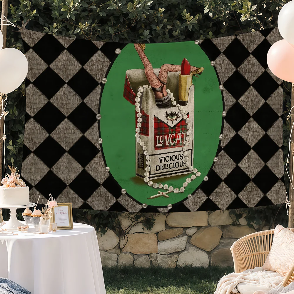 Singer Luvcat Vicious Delicious flag Custom Camping Garden Decor Party Backdrops Wall Art Family Gifts