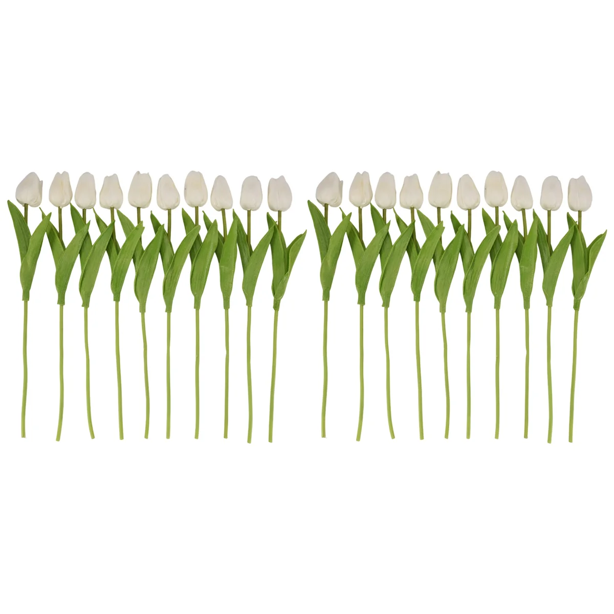 20Pcs White 13.8inch Artificial Tulips Flowers for Party Decoration,Wedding Home Decoration