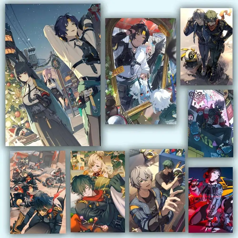 Game Zenless Zone Zero Posters Self Adhesive Waterproof Ideal For Living Room Bedroom Bar Decoration