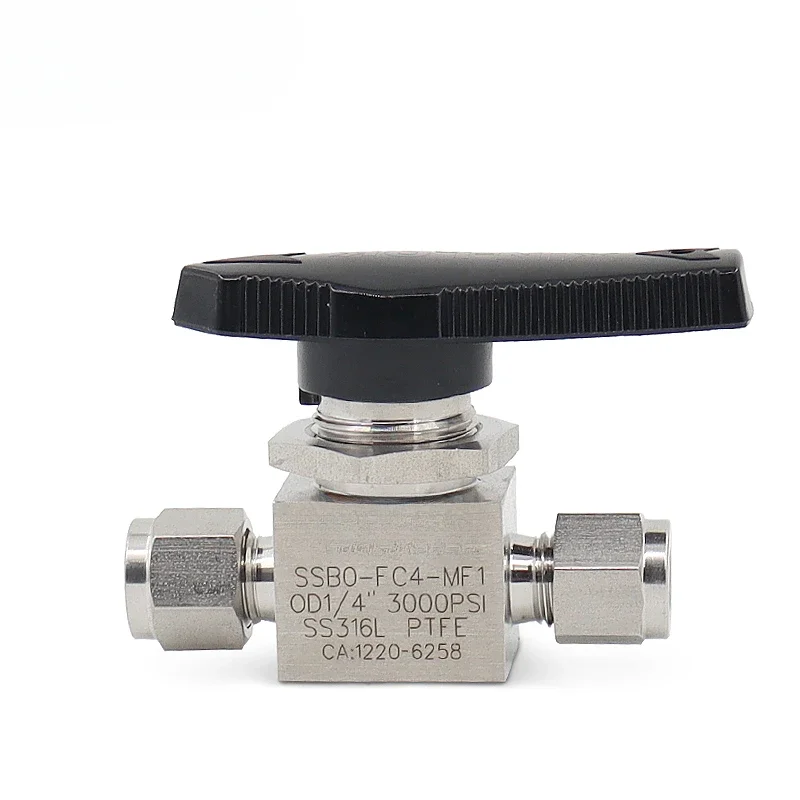 Card Sleeve Straight Through Integrated Ball Valve Stainless Steel 316L Integral Ball Valve 3000PSI