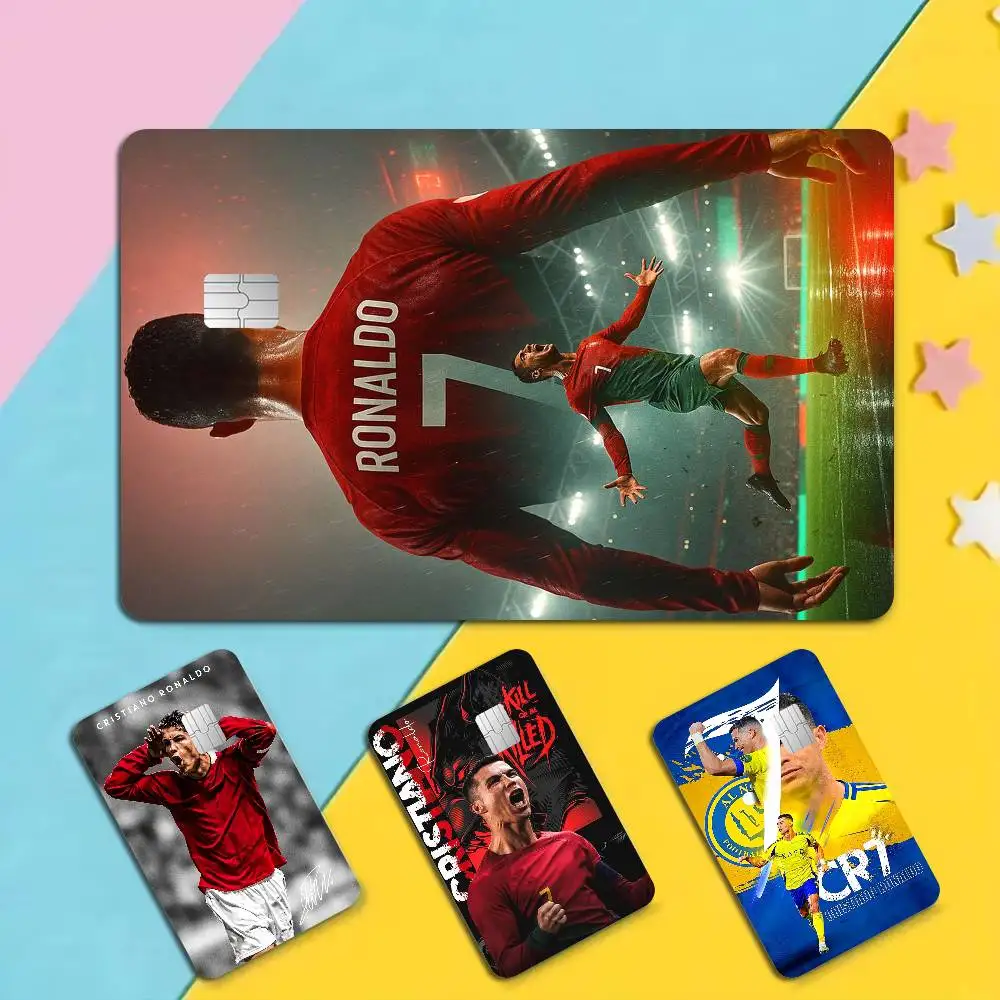 C-Cristiano R-Ronaldo C-CR7 Anime Cartoon Sticker Film Skin for Credit Card Debit Bank Bus Card