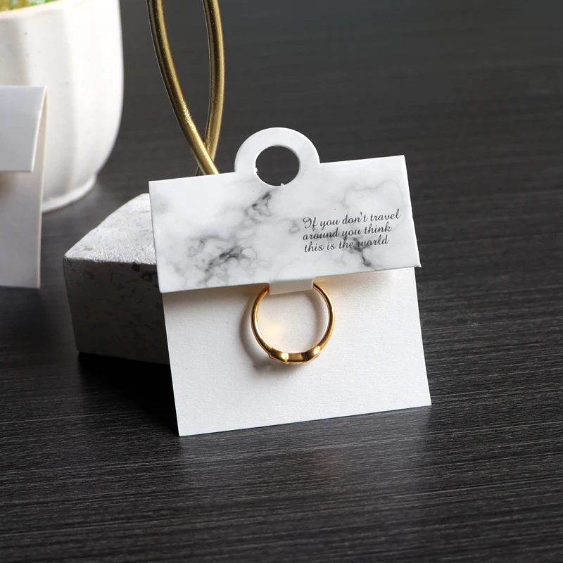 

100pcs/lot 6*10cm Ring Display Paper Cards Jewelry Showcase Card Fashionable Rings Stand Card Wholesale Fast Delivery