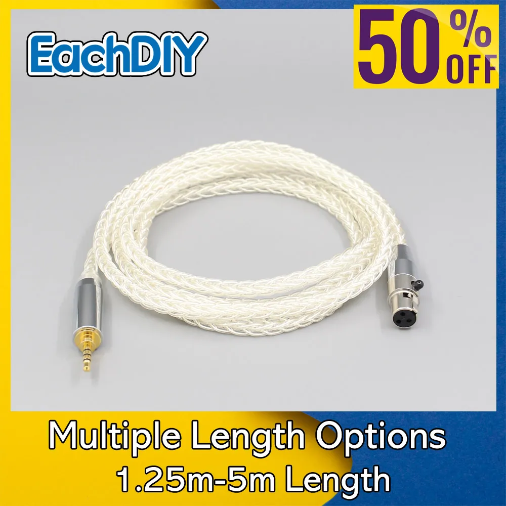 

7n Pure Silver Palladium HIFI 8 Core Earphone Cable For AKG K702 Q701 K712 K271 K272 K240 K181 K141 K712 K267 8407