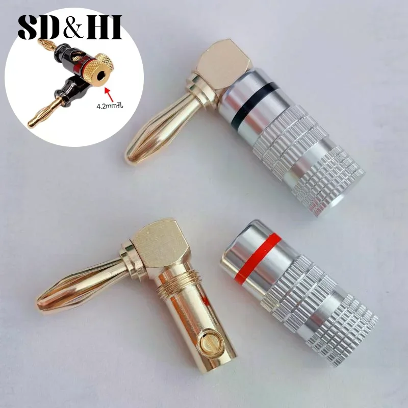 Gold Plating Y Spade To Banana Female Y-Type Connector Adapter Plug To 4mm Jack Audio Socket Speaker Cable Plug Adapter