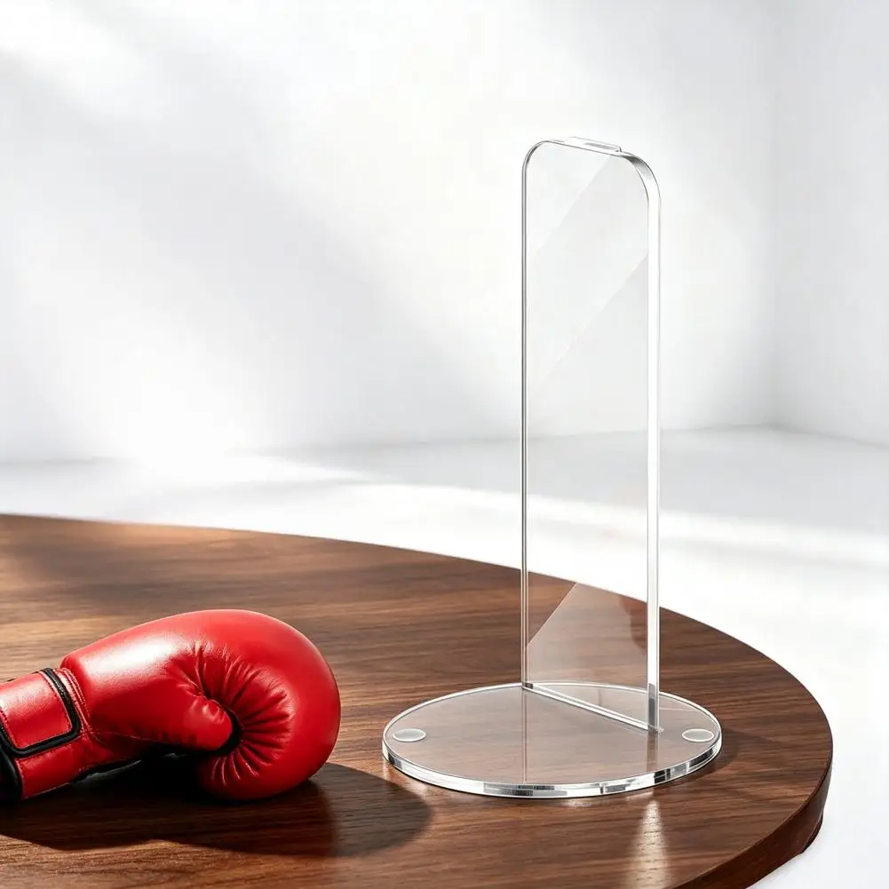 Acrylic Glove Support Acrylic Boxing Glove Display Stand with Non-slip Base Vertical Sports Glove Holder Rack Home for Boxing