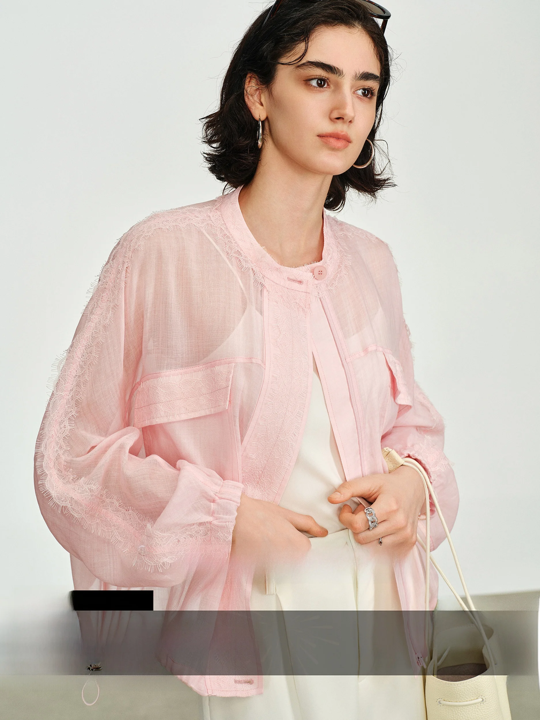 

Легкое женское пальто-накидка из конопляной ткани с кружевным воротником и длинными рукавами для защиты от солнца, весна-лето, модная верхняя одежда