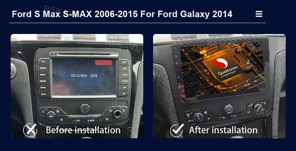 Autoradio Android 16 für Ford S-Max S-MAX 2006-2015 für Ford Galaxy 2014 Head Unit Stereo DSP Wireless Carplay Auto QLED 5G WIFI – Detail 5