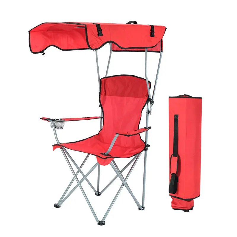 

Hot Sale Outdoor Foldable Backpack Portable Folding Camping Beach Chair With Canopy