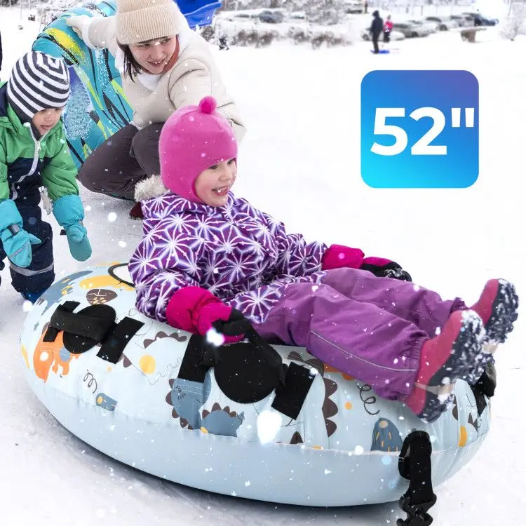 52 Inch Cold Resistant And Heavy Duty Inflatable Snow Sled Durable Sleds & Snow Tubes